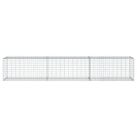 Gabion Basket with Cover 300x50x50 cm Galvanised Iron