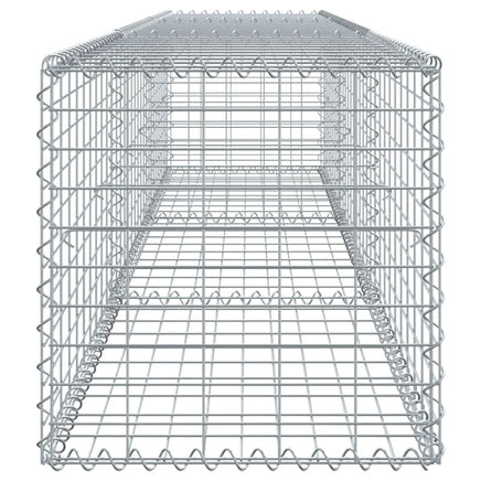 Gabion Basket with Cover 300x50x50 cm Galvanised Iron