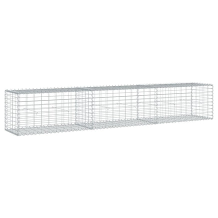Gabion Basket with Cover 300x50x50 cm Galvanised Iron