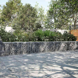 Gabion Basket with Cover 700x50x50 cm Galvanised Iron