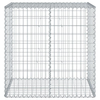 Gabion Basket with Cover 100x50x100 cm Galvanised Iron