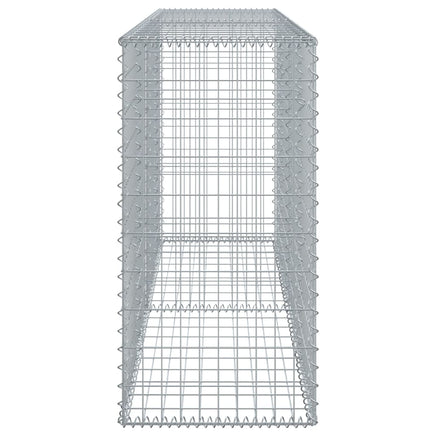 Gabion Basket with Cover 200x50x100 cm Galvanised Iron