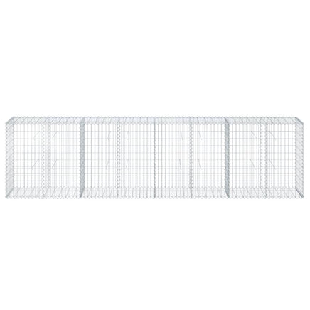 Gabion Basket with Cover 400x50x100 cm Galvanised Iron