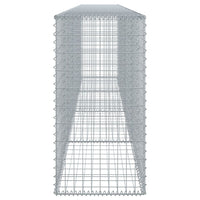 Gabion Basket with Cover 400x50x100 cm Galvanised Iron