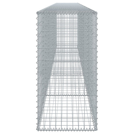 Gabion Basket with Cover 500x50x100 cm Galvanised Iron