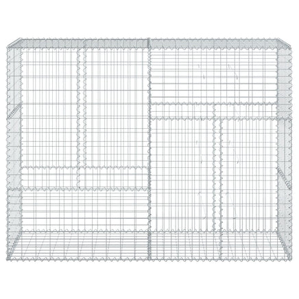 Gabion Basket with Cover 200x50x150 cm Galvanised Iron