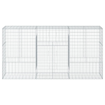 Gabion Basket with Cover 300x50x150 cm Galvanised Iron