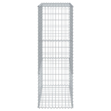 Gabion Basket with Cover 300x50x150 cm Galvanised Iron
