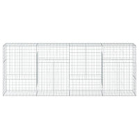 Gabion Basket with Cover 400x50x150 cm Galvanised Iron