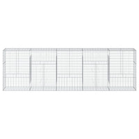 Gabion Basket with Cover 500x50x150 cm Galvanised Iron