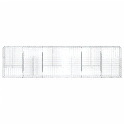 Gabion Basket with Cover 600x50x150 cm Galvanised Iron