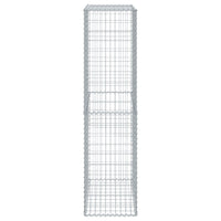 Gabion Basket with Cover 100x50x200 cm Galvanised Iron