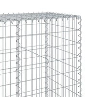 Gabion Basket with Cover 100x50x200 cm Galvanised Iron