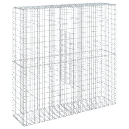 Gabion Basket with Cover 200x50x200 cm Galvanised Iron