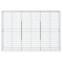 Gabion Basket with Cover 300x50x200 cm Galvanised Iron