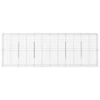 Gabion Basket with Cover 600x50x200 cm Galvanised Iron