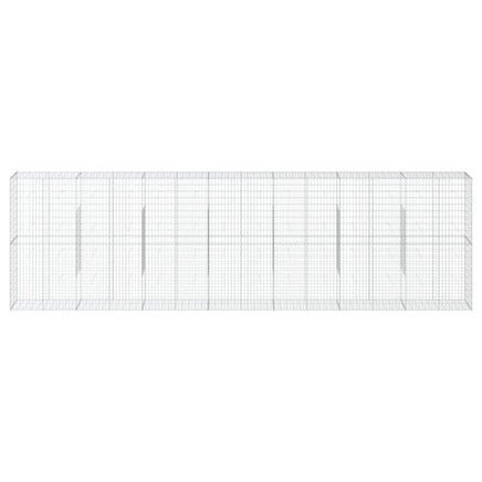 Gabion Basket with Cover 700x50x200 cm Galvanised Iron