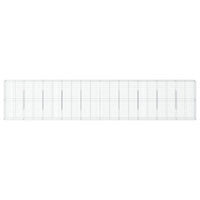 Gabion Basket with Cover 1000x50x200 cm Galvanised Iron