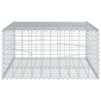 Gabion Basket with Cover 100x100x50 cm Galvanised Iron