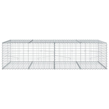 Gabion Basket with Cover 200x100x50 cm Galvanised Iron