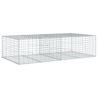 Gabion Basket with Cover 200x100x50 cm Galvanised Iron