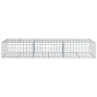 Gabion Basket with Cover 300x100x50 cm Galvanised Iron