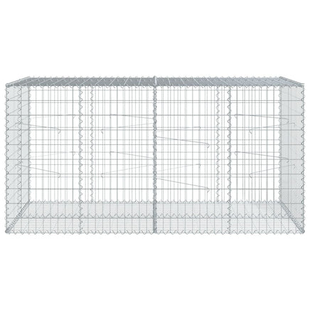 Gabion Basket with Cover 200x100x100 cm Galvanised Iron