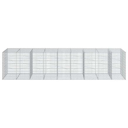 Gabion Basket with Cover 450x100x100 cm Galvanised Iron
