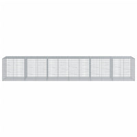 Gabion Basket with Cover 600x100x100 cm Galvanised Iron