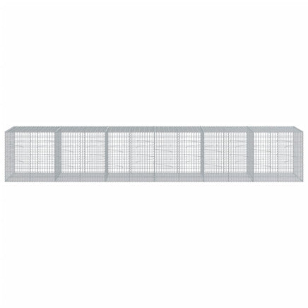 Gabion Basket with Cover 600x100x100 cm Galvanised Iron