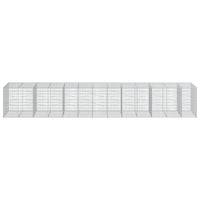 Gabion Basket with Cover 650x100x100 cm Galvanised Iron
