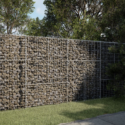 Gabion Basket with Cover 200x100x150 cm Galvanised Iron