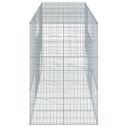 Gabion Basket with Cover 300x100x150 cm Galvanised Iron