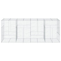 Gabion Basket with Cover 400x100x150 cm Galvanised Iron