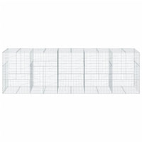 Gabion Basket with Cover 500x100x150 cm Galvanised Iron