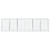 Gabion Basket with Cover 600x100x150 cm Galvanised Iron