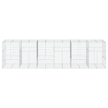 Gabion Basket with Cover 600x100x150 cm Galvanised Iron