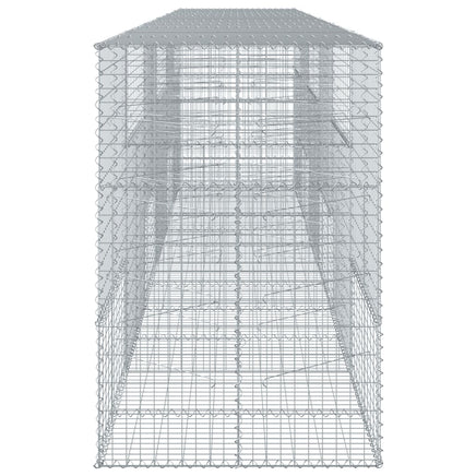 Gabion Basket with Cover 600x100x150 cm Galvanised Iron