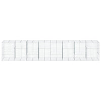 Gabion Basket with Cover 800x100x150 cm Galvanised Iron