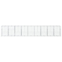 Gabion Basket with Cover 900x100x150 cm Galvanised Iron