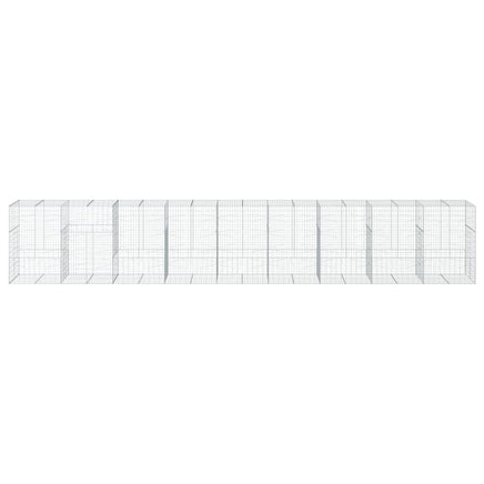 Gabion Basket with Cover 900x100x150 cm Galvanised Iron