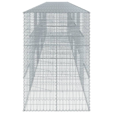 Gabion Basket with Cover 1000x100x150 cm Galvanised Iron