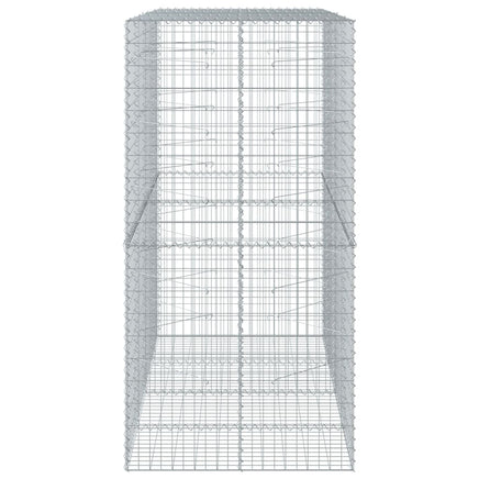Gabion Basket with Cover 200x100x200 cm Galvanised Iron