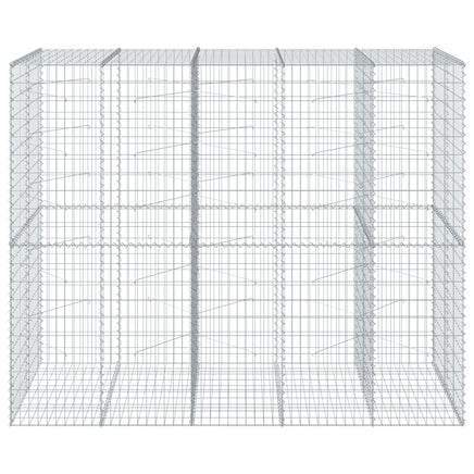 Gabion Basket with Cover 250x100x200 cm Galvanised Iron