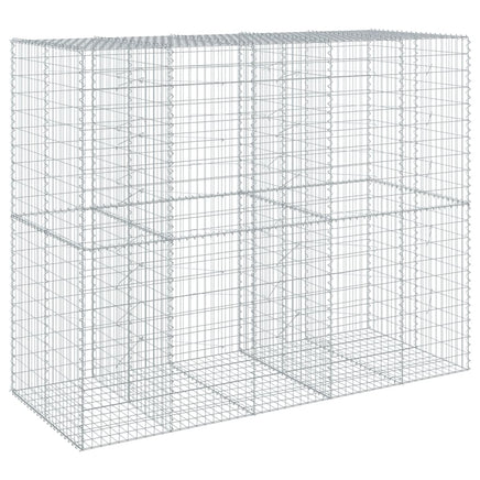 Gabion Basket with Cover 250x100x200 cm Galvanised Iron