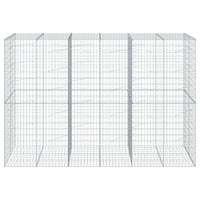 Gabion Basket with Cover 300x100x200 cm Galvanised Iron