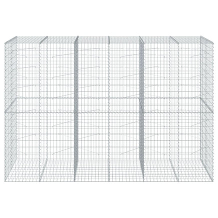 Gabion Basket with Cover 300x100x200 cm Galvanised Iron