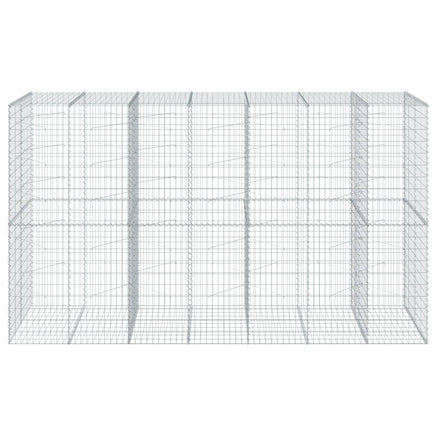 Gabion Basket with Cover 350x100x200 cm Galvanised Iron