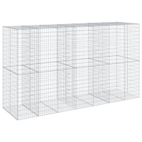 Gabion Basket with Cover 350x100x200 cm Galvanised Iron