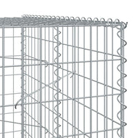 Gabion Basket with Cover 350x100x200 cm Galvanised Iron